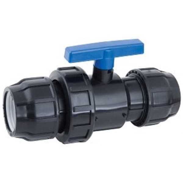 Кран шаровой компрессионный муфта-внутр. резьба для трубы ПЭ 25х3/4"